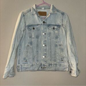 Women’s Size 8 Distressed & Denim Jean Jacket